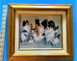 Unique--Picture is printed on Canvas -  of 7 papillons in large frame 09/500